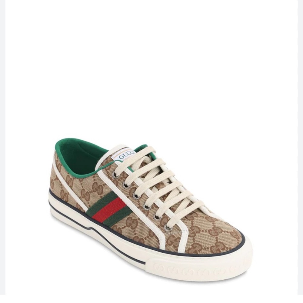 GG CANVAS SNEAKERS W/WEB DETAIL